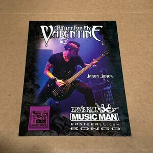 Jason James of Bullet For My Valentine - Ernie Ball / Music Man - 2012 Print Ad